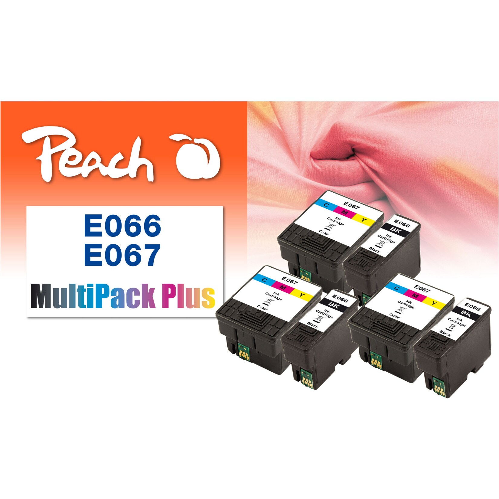 Peach E6616 Druckerpatronen bk ersetzt Epson T0661, T0670, C13T06624010 für z.B. Epson Stylus C 48