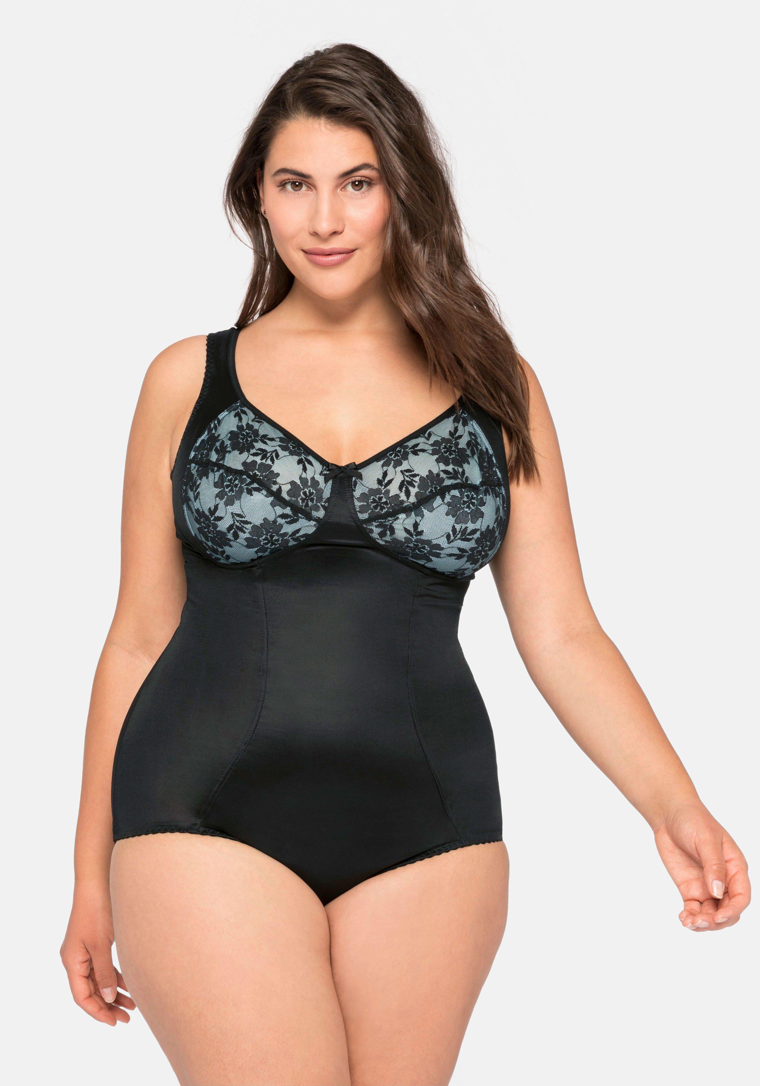 Body mit Shape-Effekt, Cups aus floraler Spitze