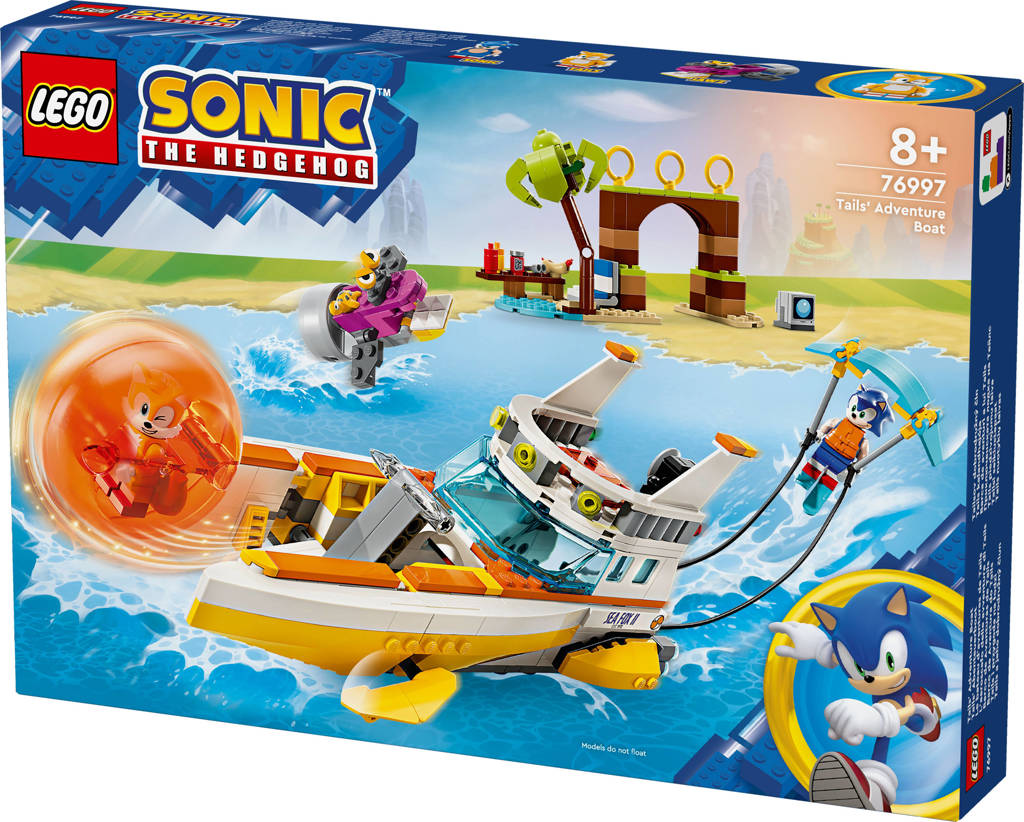 Tails' avonturenboot, Boot Speelgoed voor Kinderen 76997