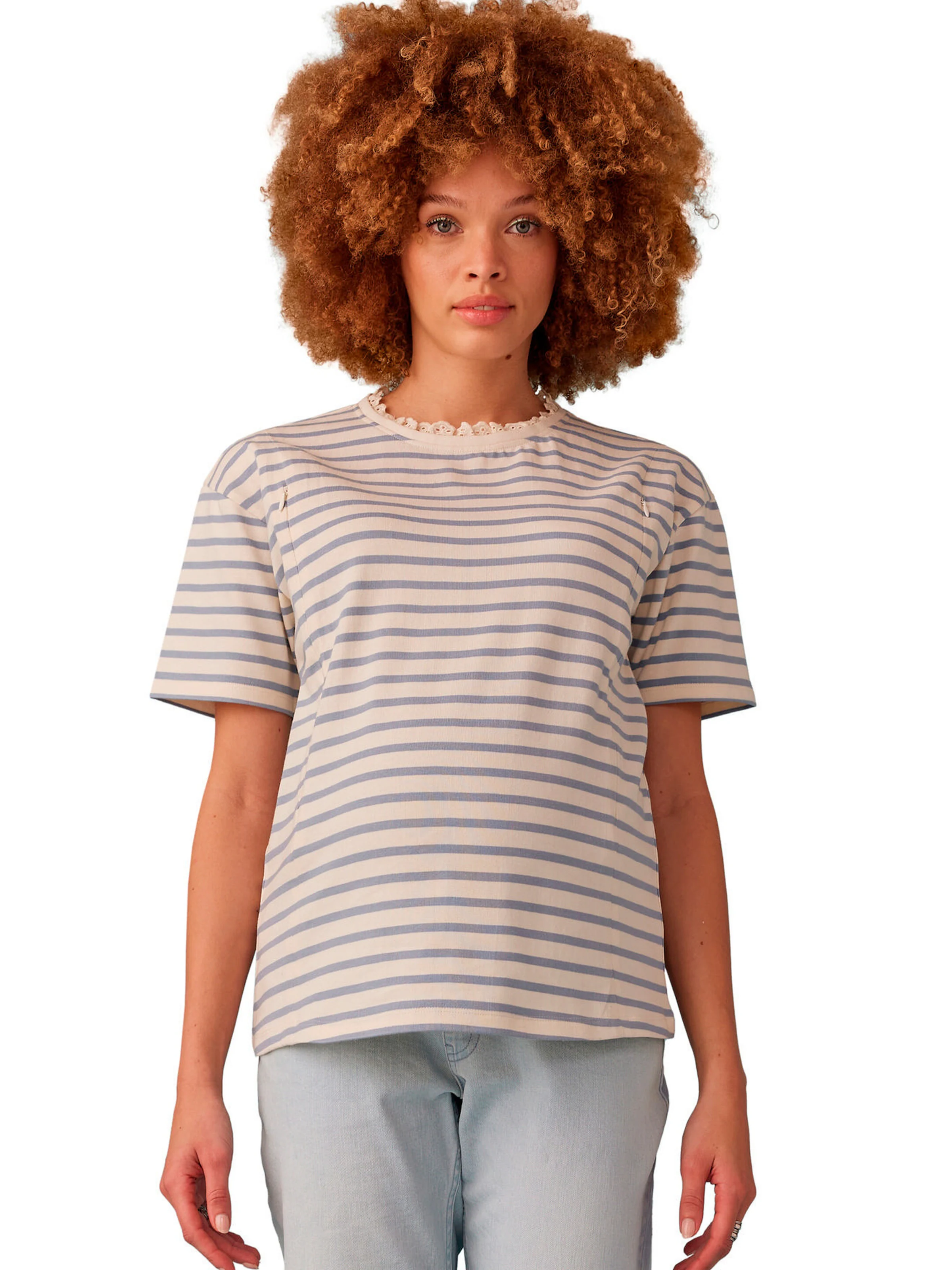 Envie de Fraise T-Shirt für Schwangerschaft & Stillzeit , Bio-Baumwolle himmelblau