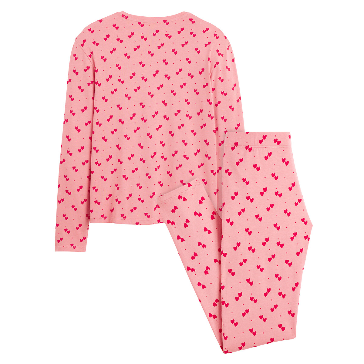 COLEÇÃO LA REDOUTE<br>Pijama com estampa de corações em malha