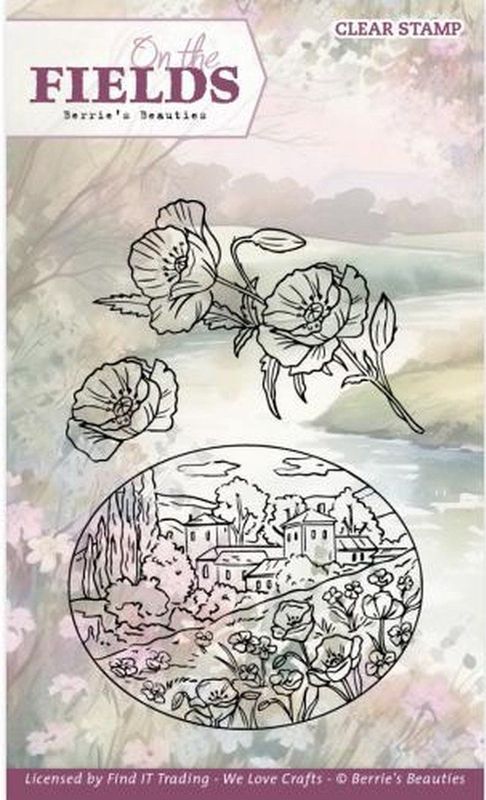 Berrie's Beauties - On the Fields - Clear Stamps - Poppy - A6
