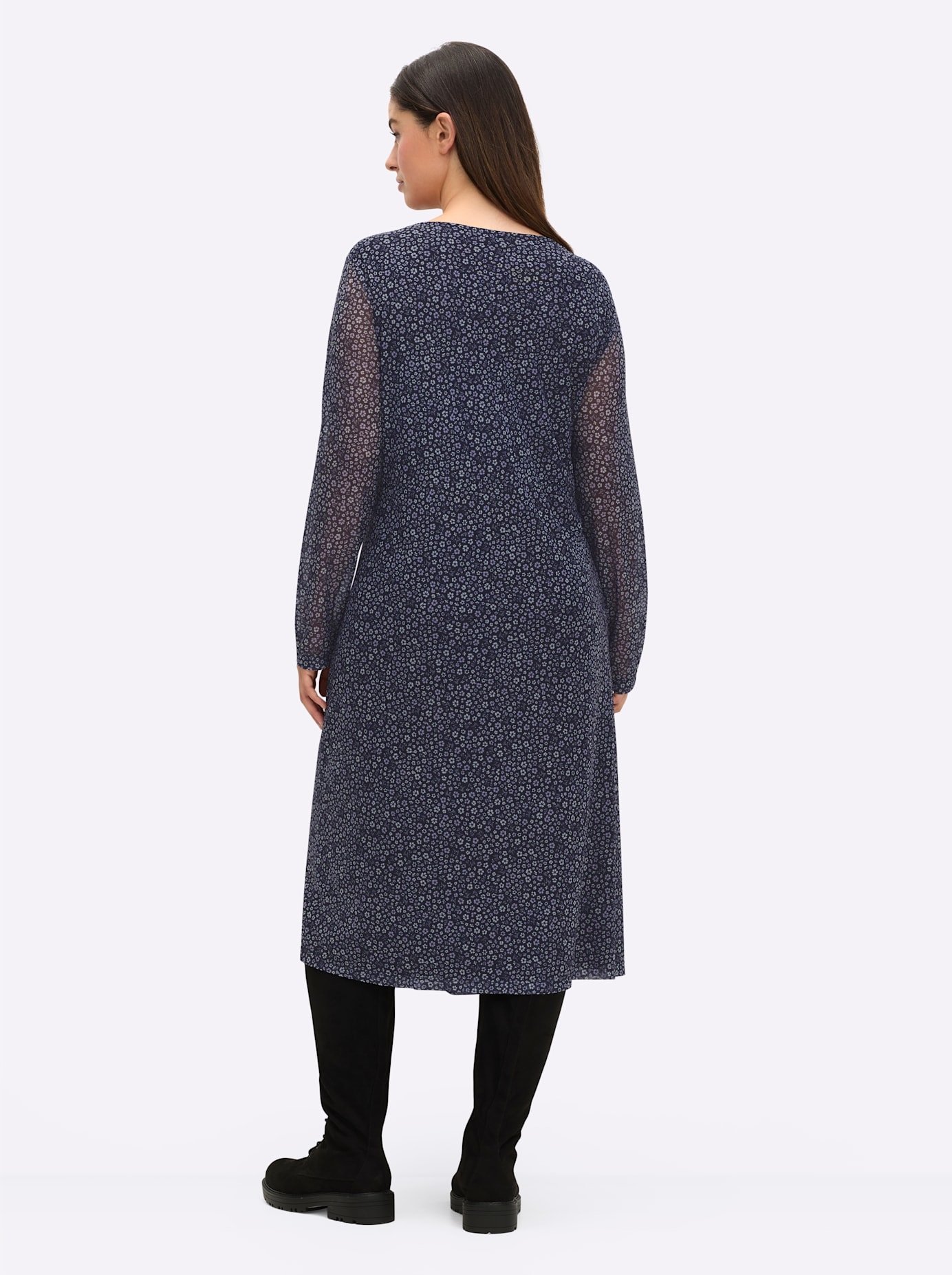 Sheego Druckkleid »Mesh-Kleid«