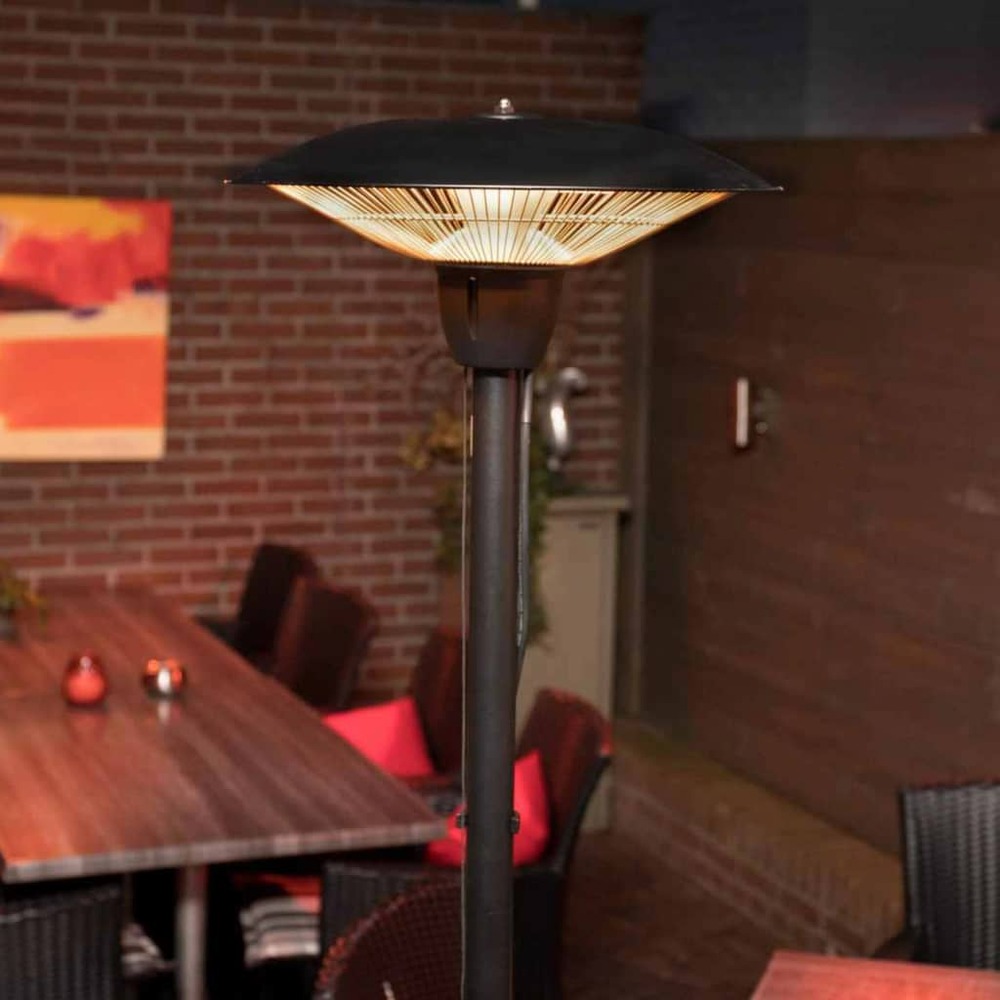 Chauffage sur pied barcelona 1500 w halogène noir