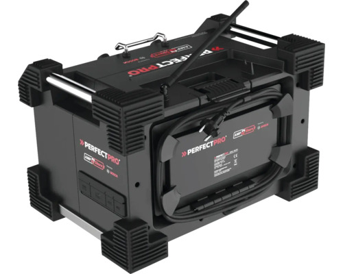 PerfecPro ROCKHART bouwplaatsradio met DAB+ en FM, Bluetooth, AUX-ingang en USB-ingang, RH4-18V compatibel met BOSCH PROFESSIONAL 18V AMPShare accuplatform