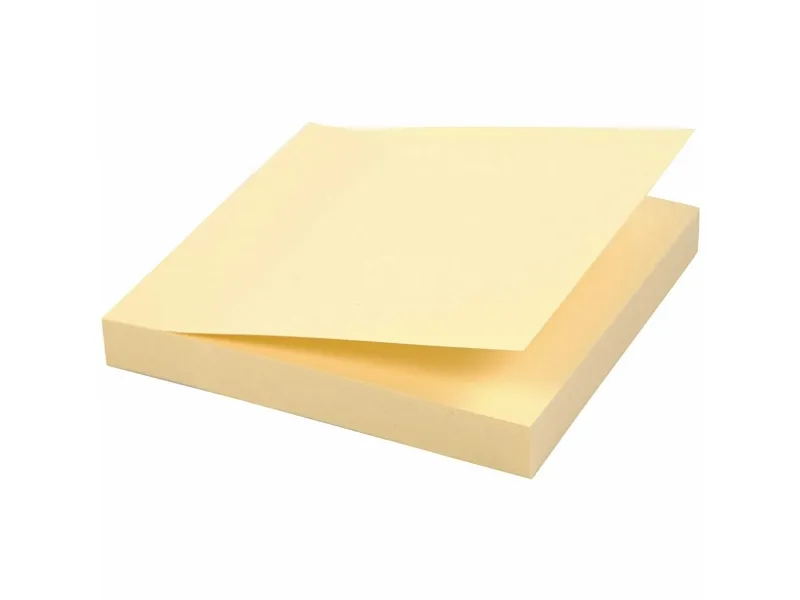 Notes Q-line Stick'N gul 76x76 mm - (12 stk. pr. pakke)