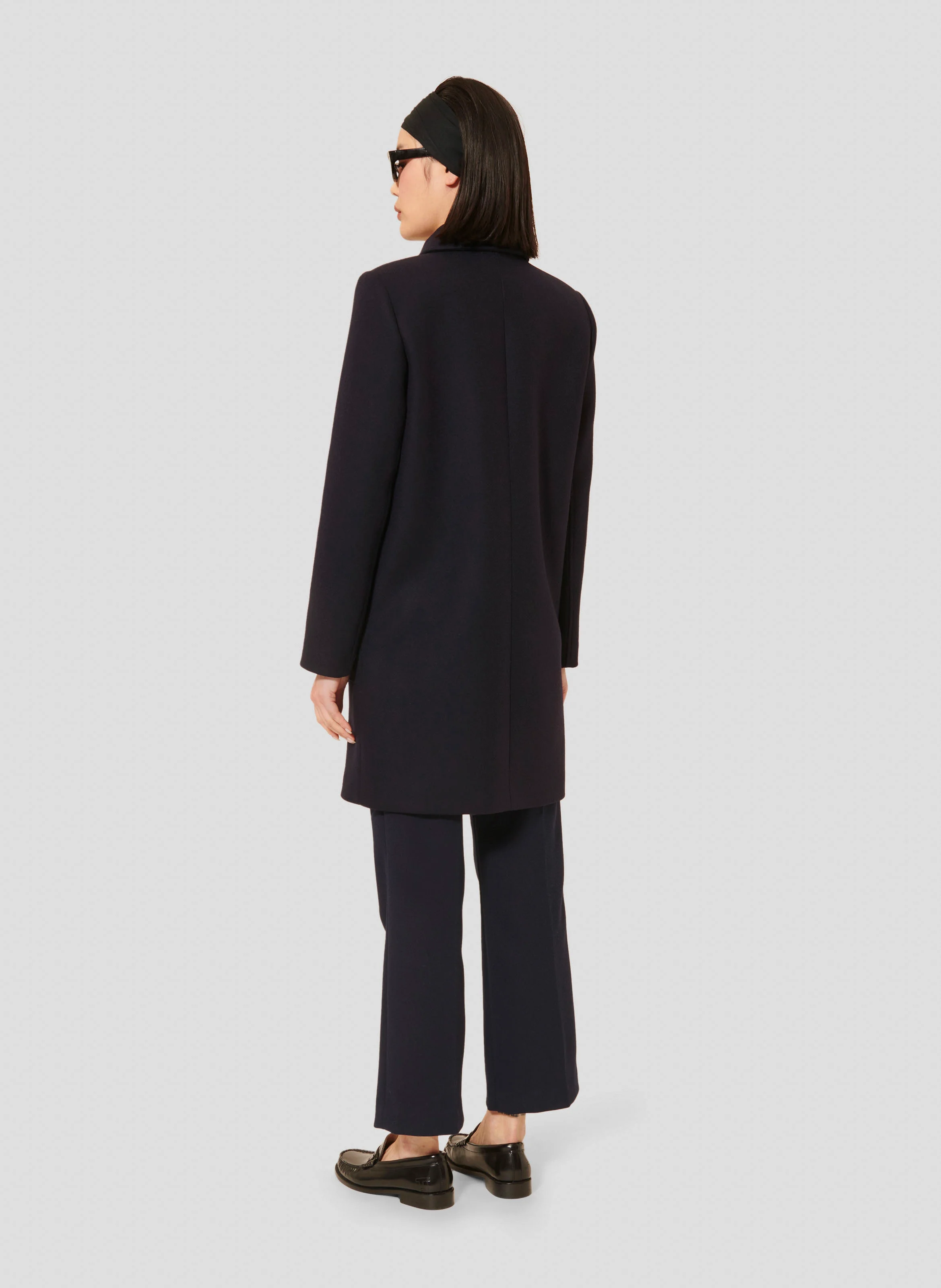 MARLEY - Manteau droit en laine mélangée | Bleu