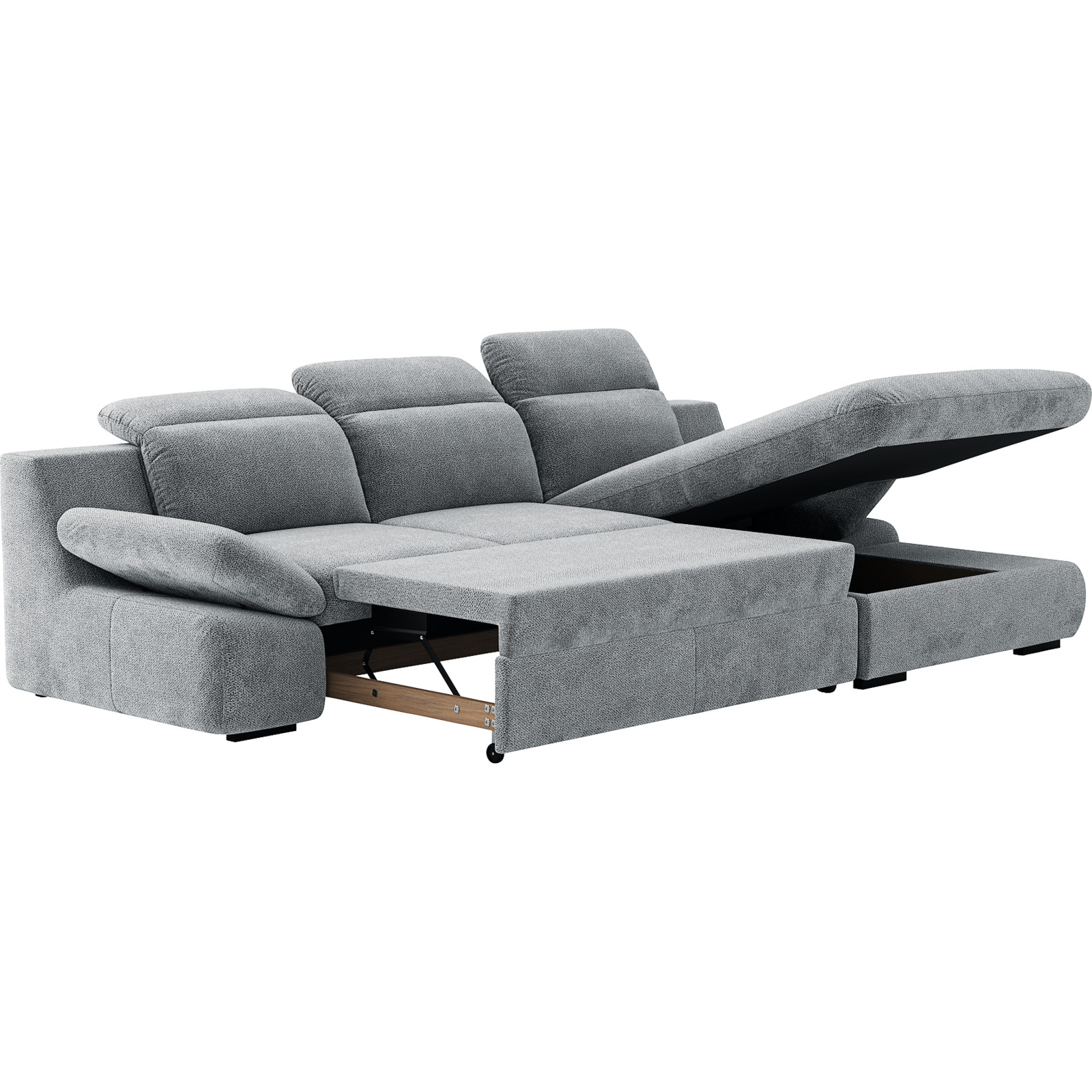Ecksofa Lorena Stoff, Recamière rechts