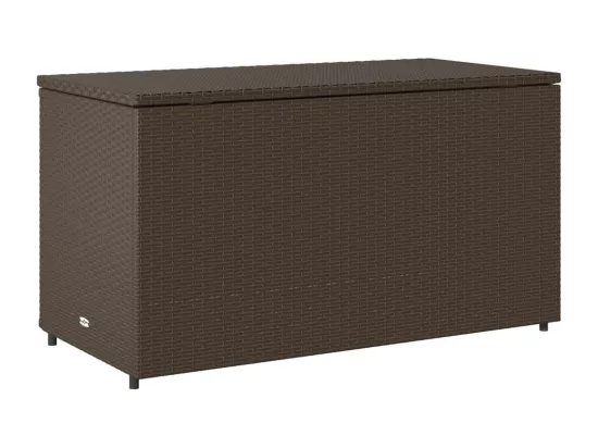Armoire de rangement jardin marron 110x55x60,5cm résine tressée