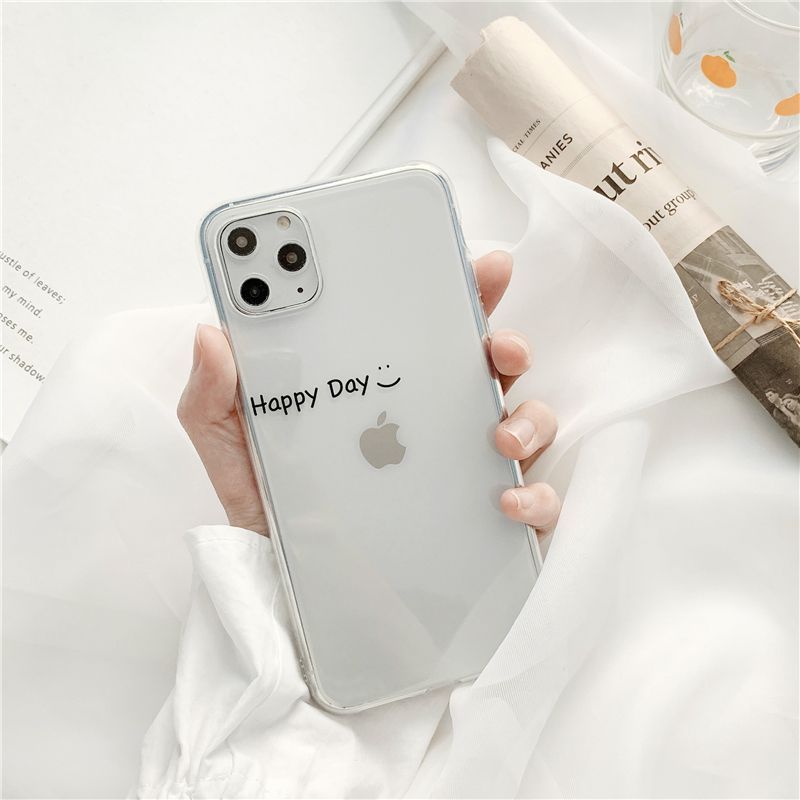 Vachie - Smiley Transparant Telefoonhoesje - iPhone 11 Pro Max / 11 Pro / 11 / SE / XS Max / XS / XR / X / SE 2 / 8 / 8 Plus / 7 / 7 Plus