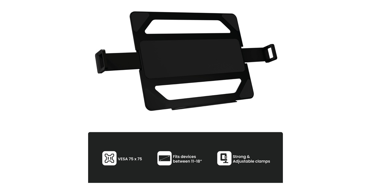 ArozziAlzare - Laptop Holder Black bevestiging  (Zwart)