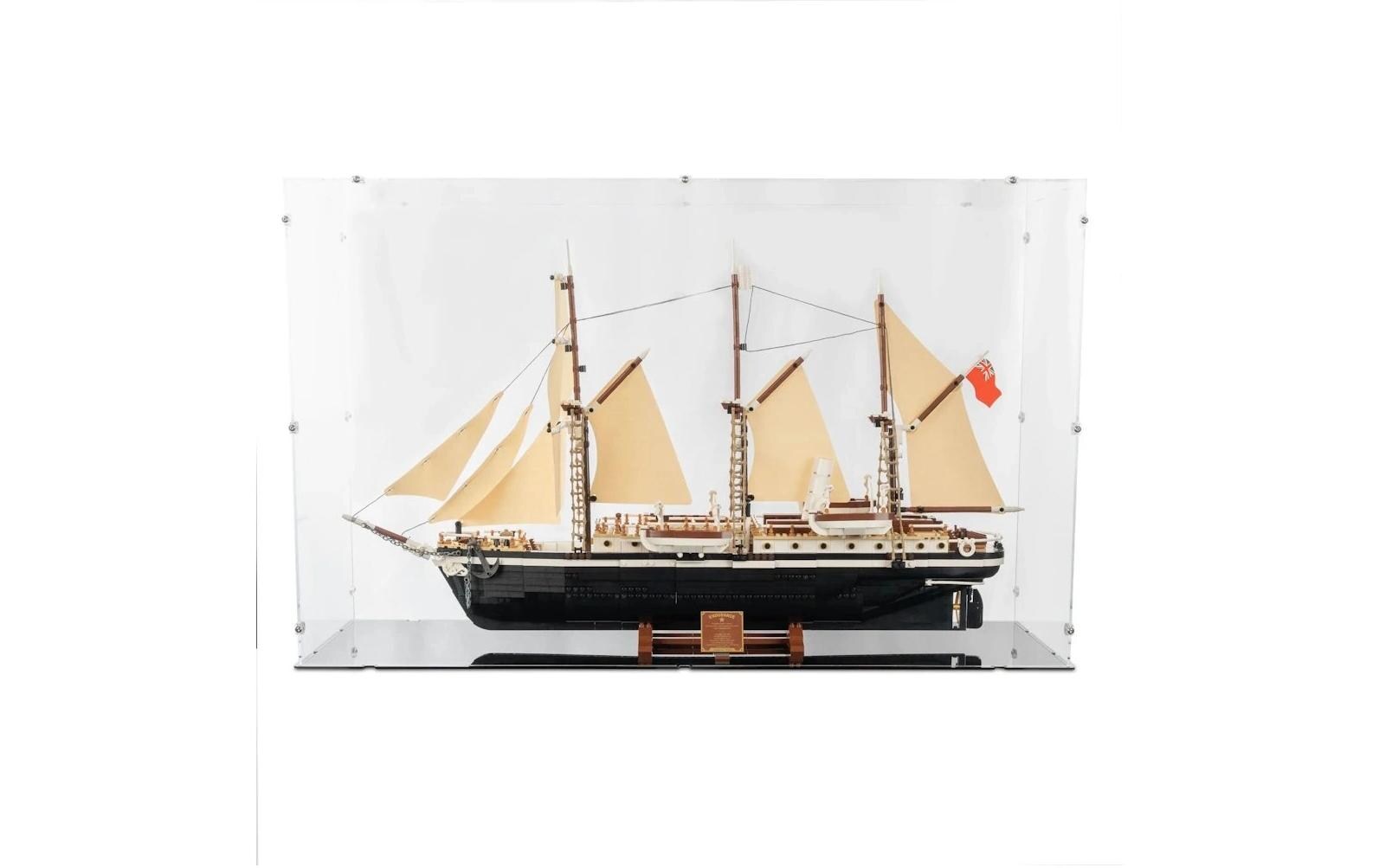 Baukasten Acryl-Display für LEGO 10335 Die Endurance<br>Acry-Display-Box mit schwarzem Boden