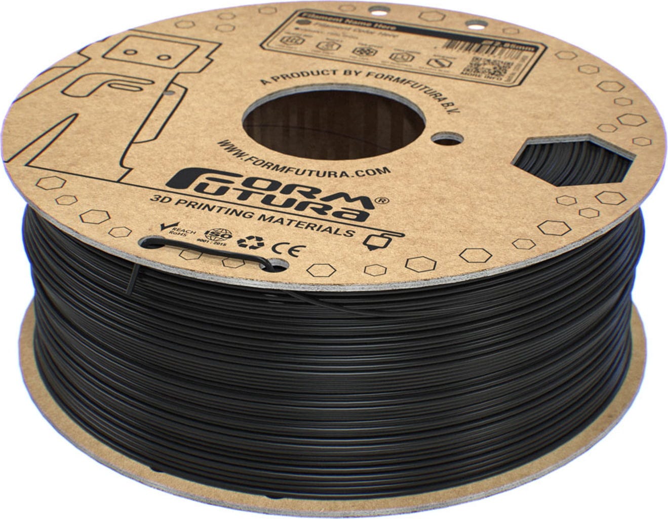 FormFutura  EasyFil™ ePETG Traffic Black, 1,75 mm / 1000 g    Benutzerfreundliches PETG Filament