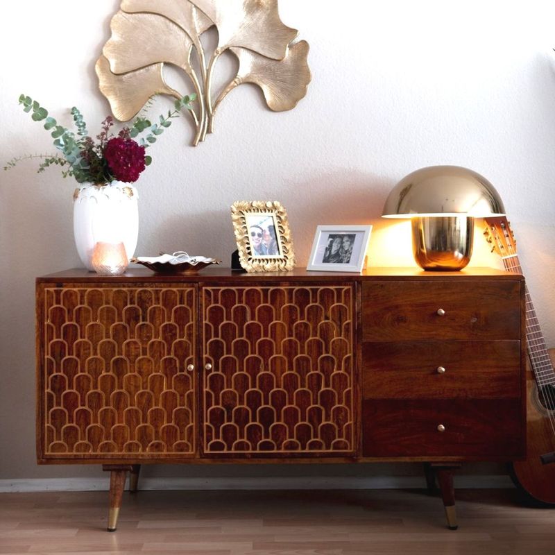 Kare Design Dressoir Muskat 145 cm breed - 2-Deurs - 3-Laden - Mangohout