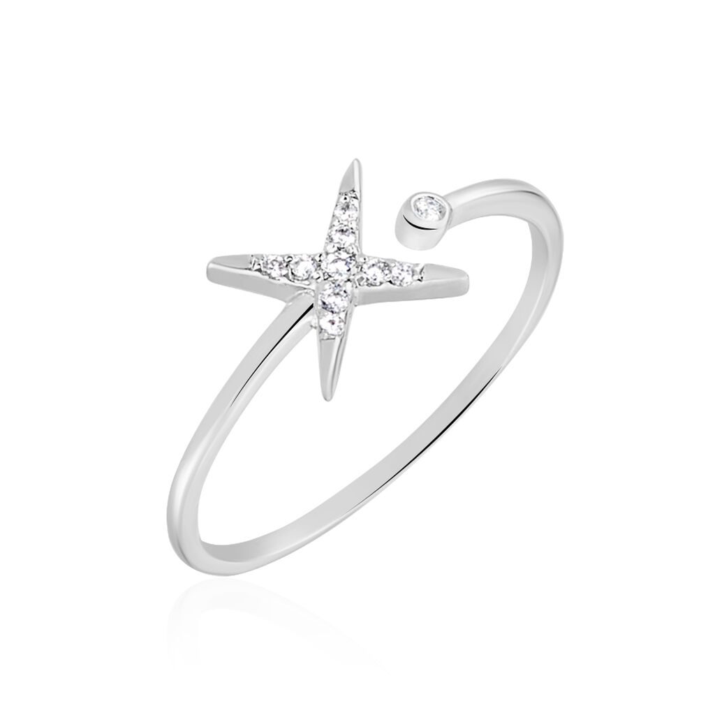 Bague Pluton Argent Blanc Oxyde De Zirconium
