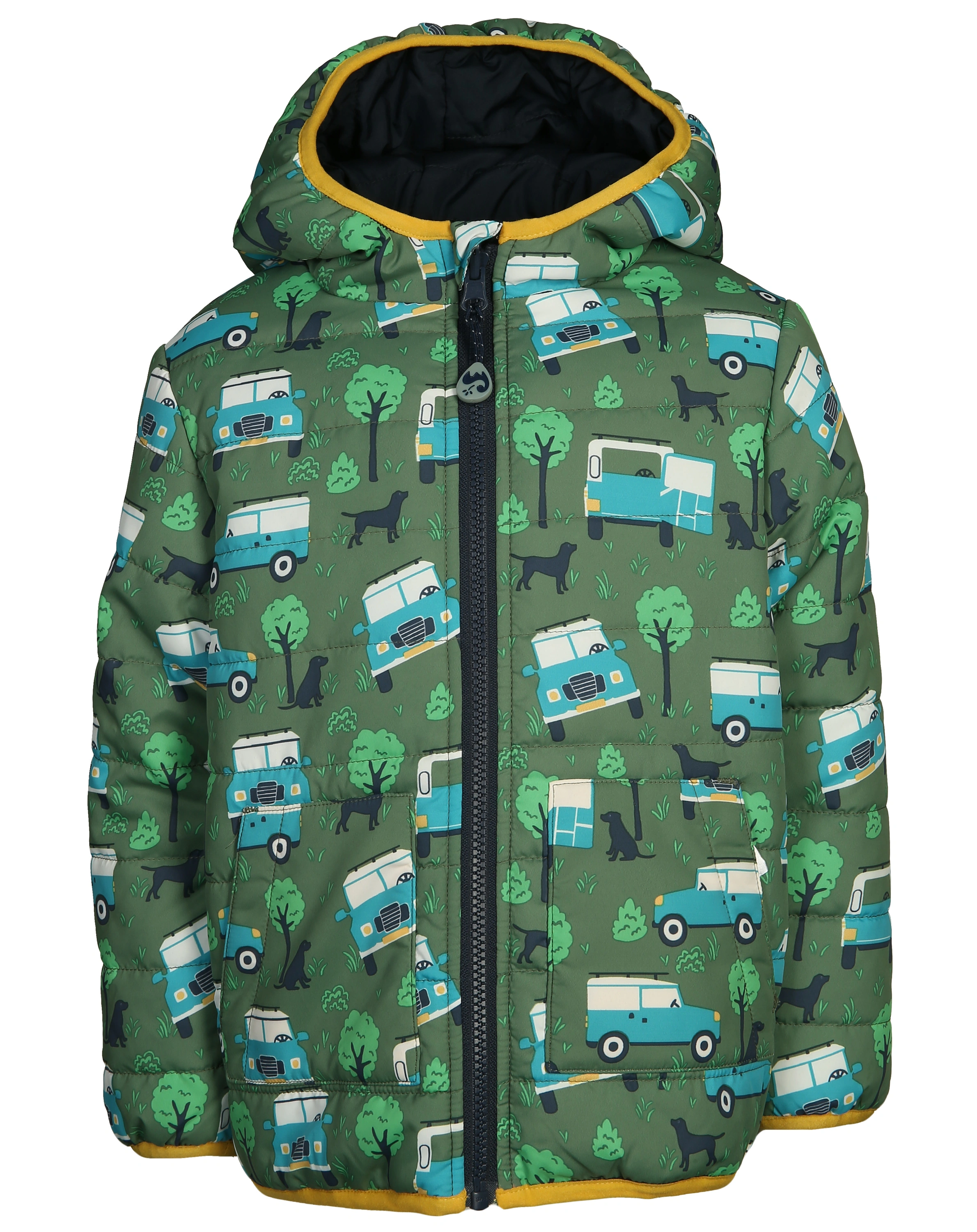 Steppjacke TOASTY - OFF ROAD zum Wenden in khaki/navy