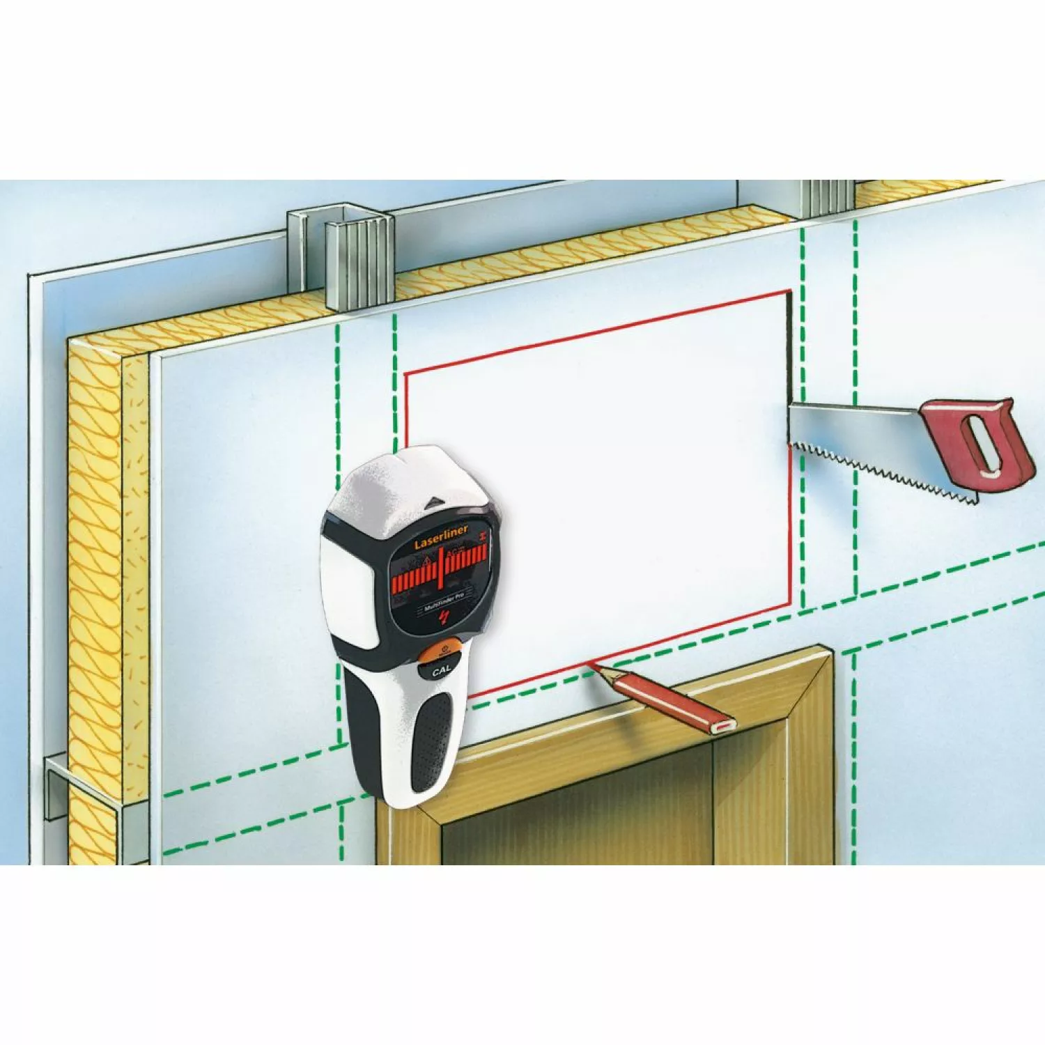 Laserliner MultiFinder Pro Universele Detector - Hout/Metaal/Koper/IJzer