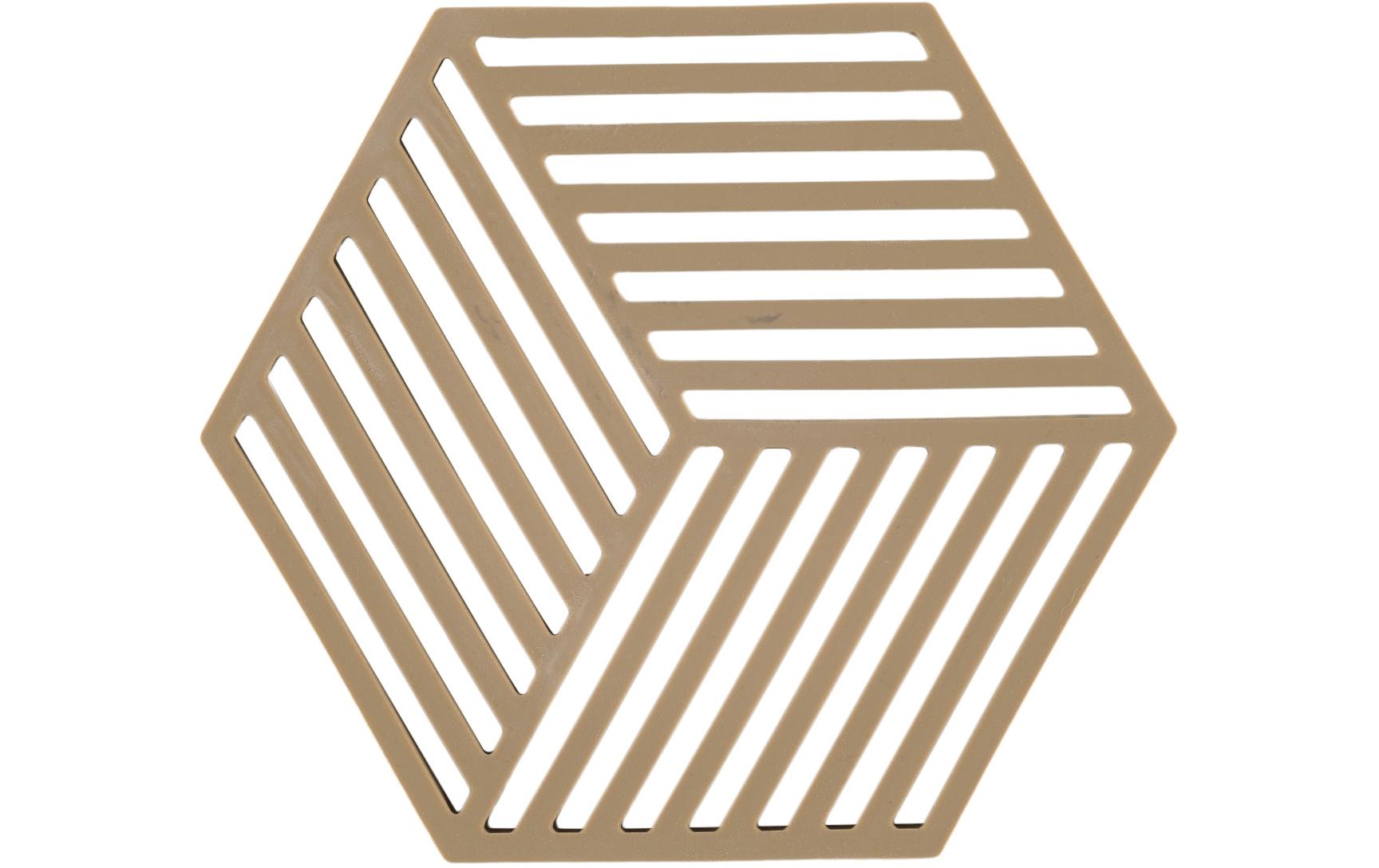 Topfuntersetzer Hexagon BraunSechseckform