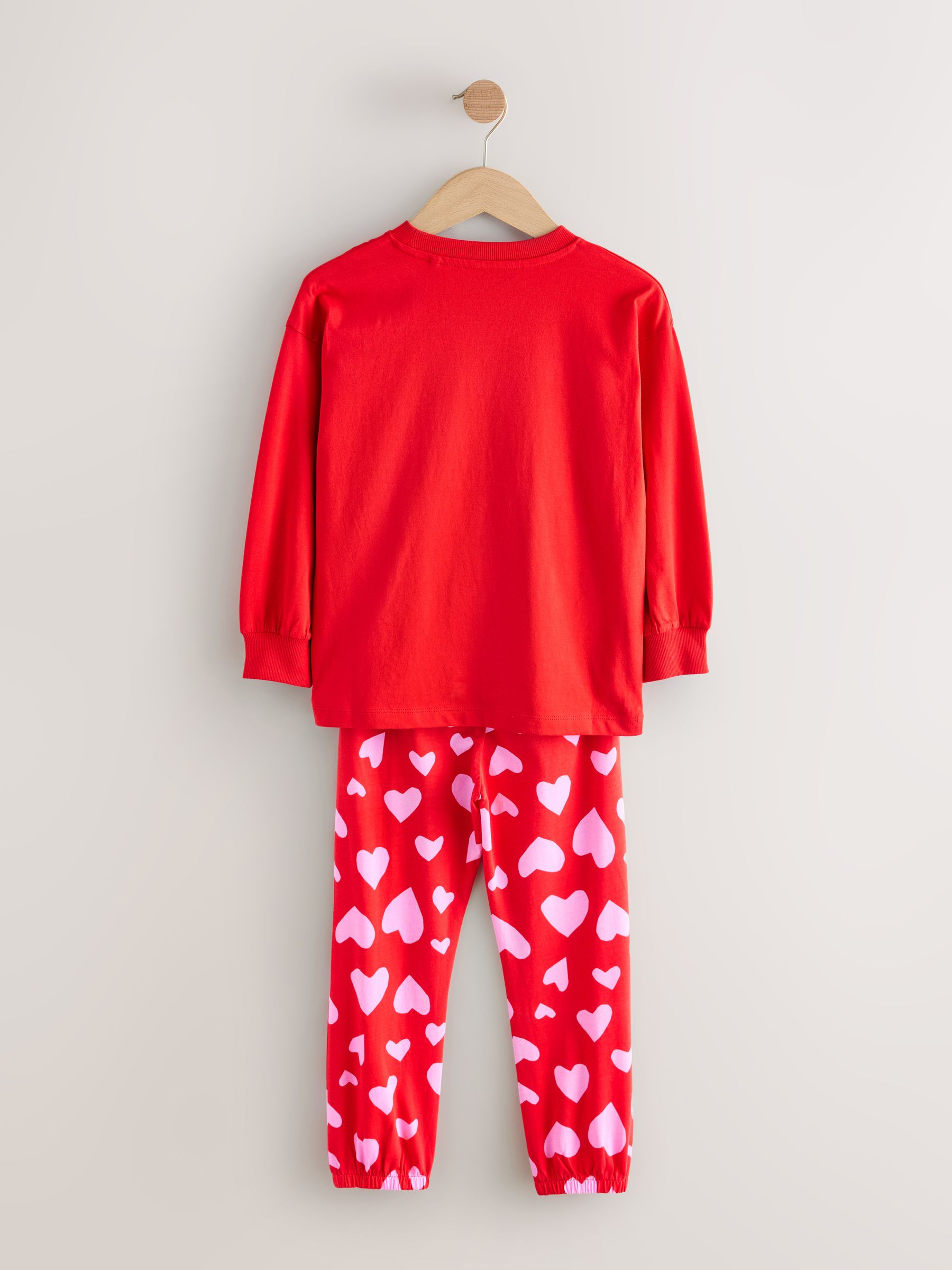 Red Bows/Hearts - Verpakking van 3 pyjama's met joggingbroek (3-16 jr)