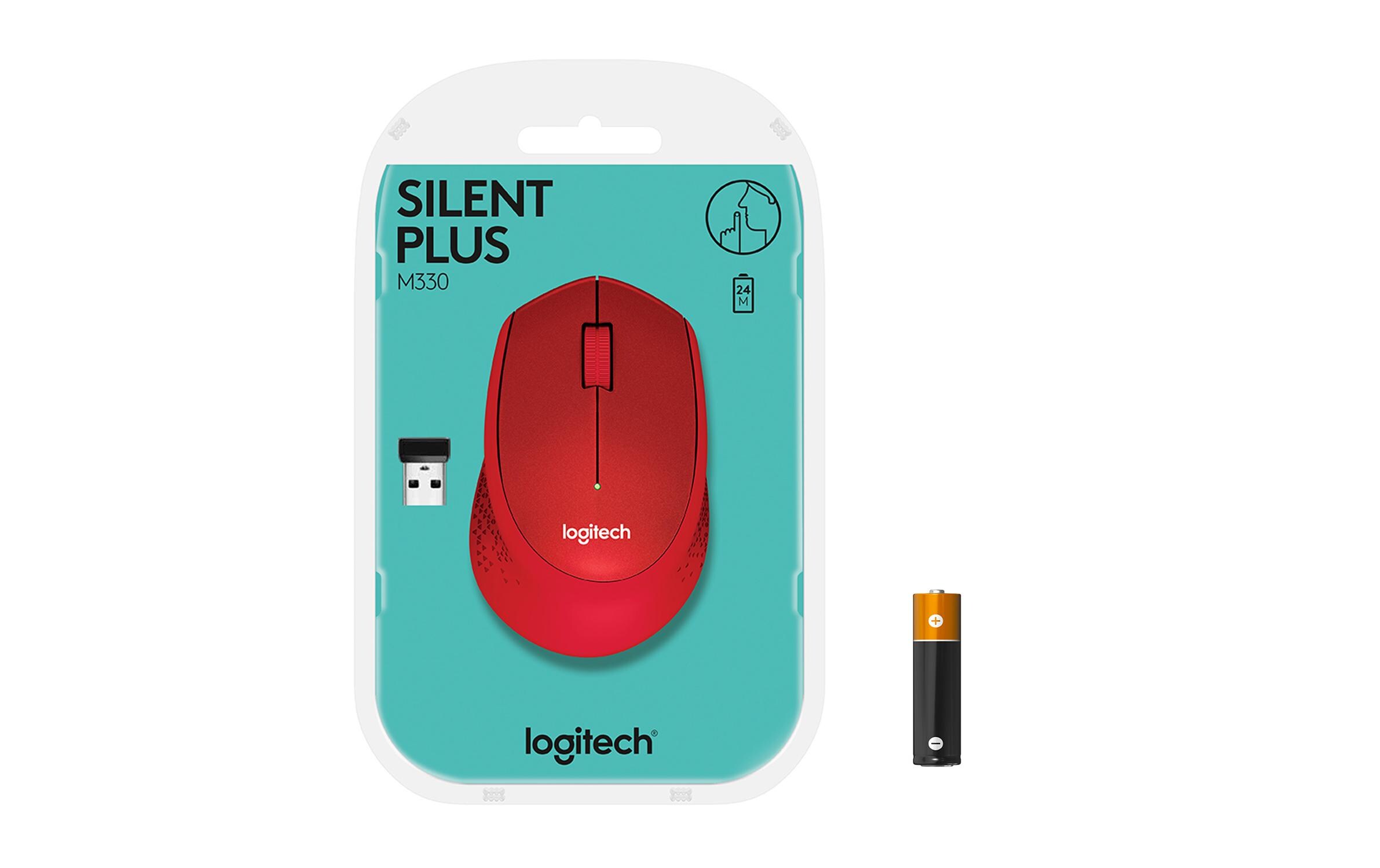 Maus M330 Silent PlusGeräuscharme USB-Funkmaus mit 1000 dpi Optical Tracking