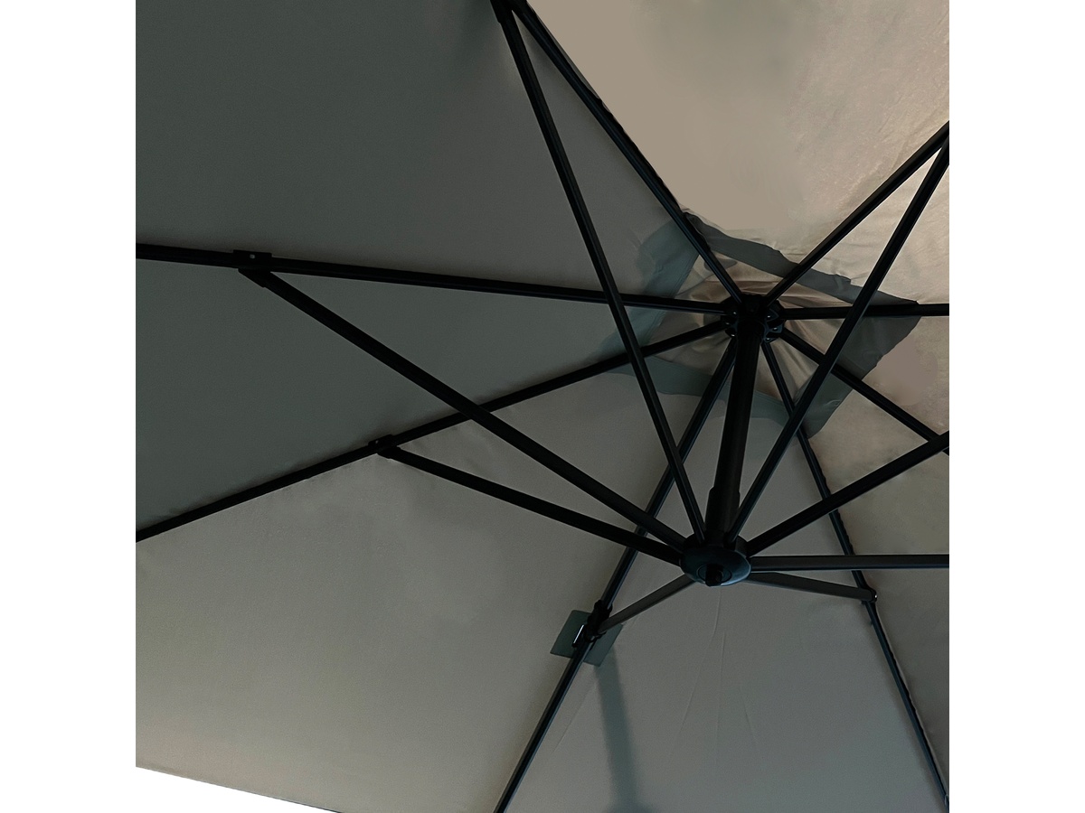 Buitenkado pro 3x3m aluminium zweefparasol - taupe