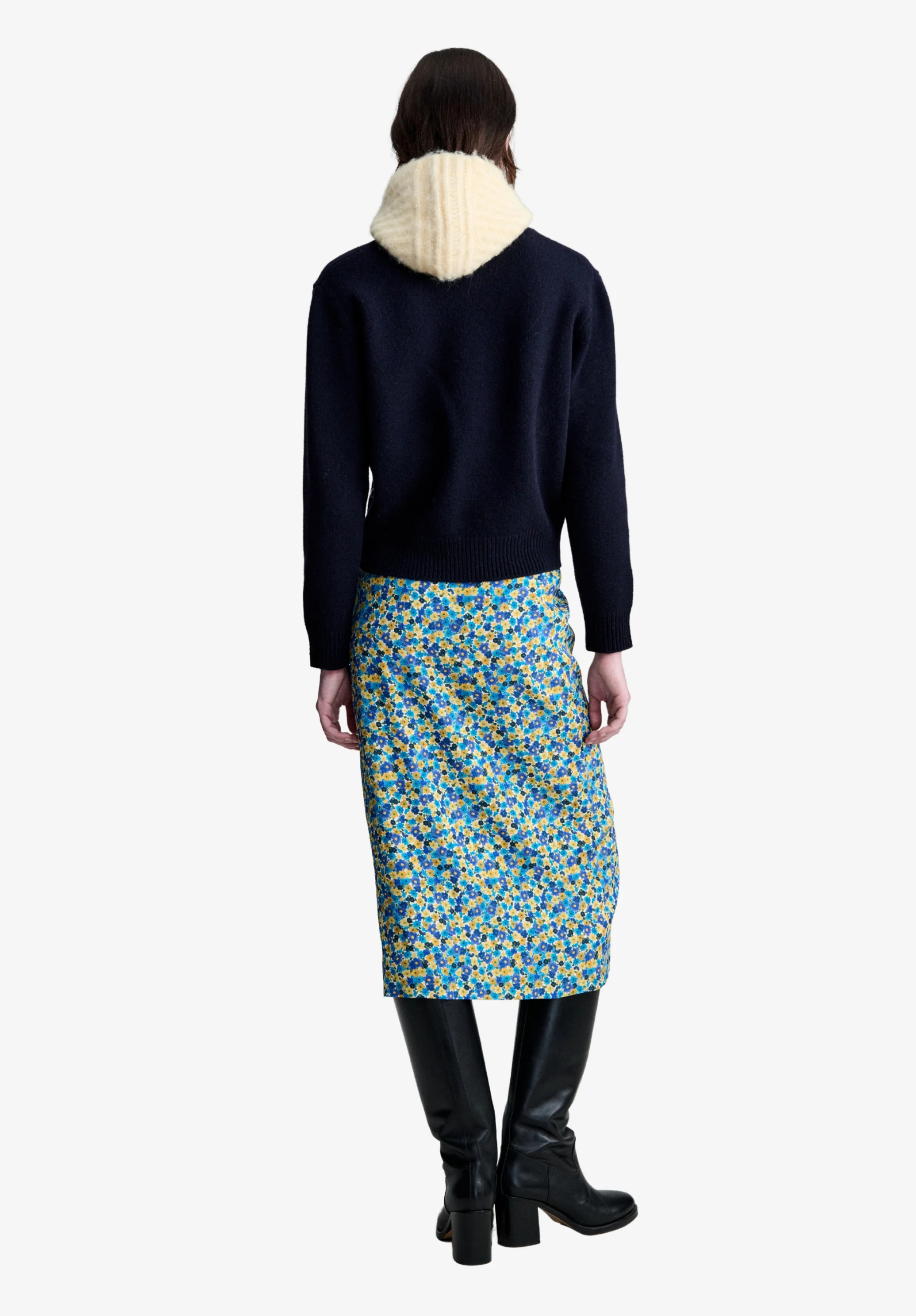 Jupe longue en viscose à motifs fleuris - Multicolore
