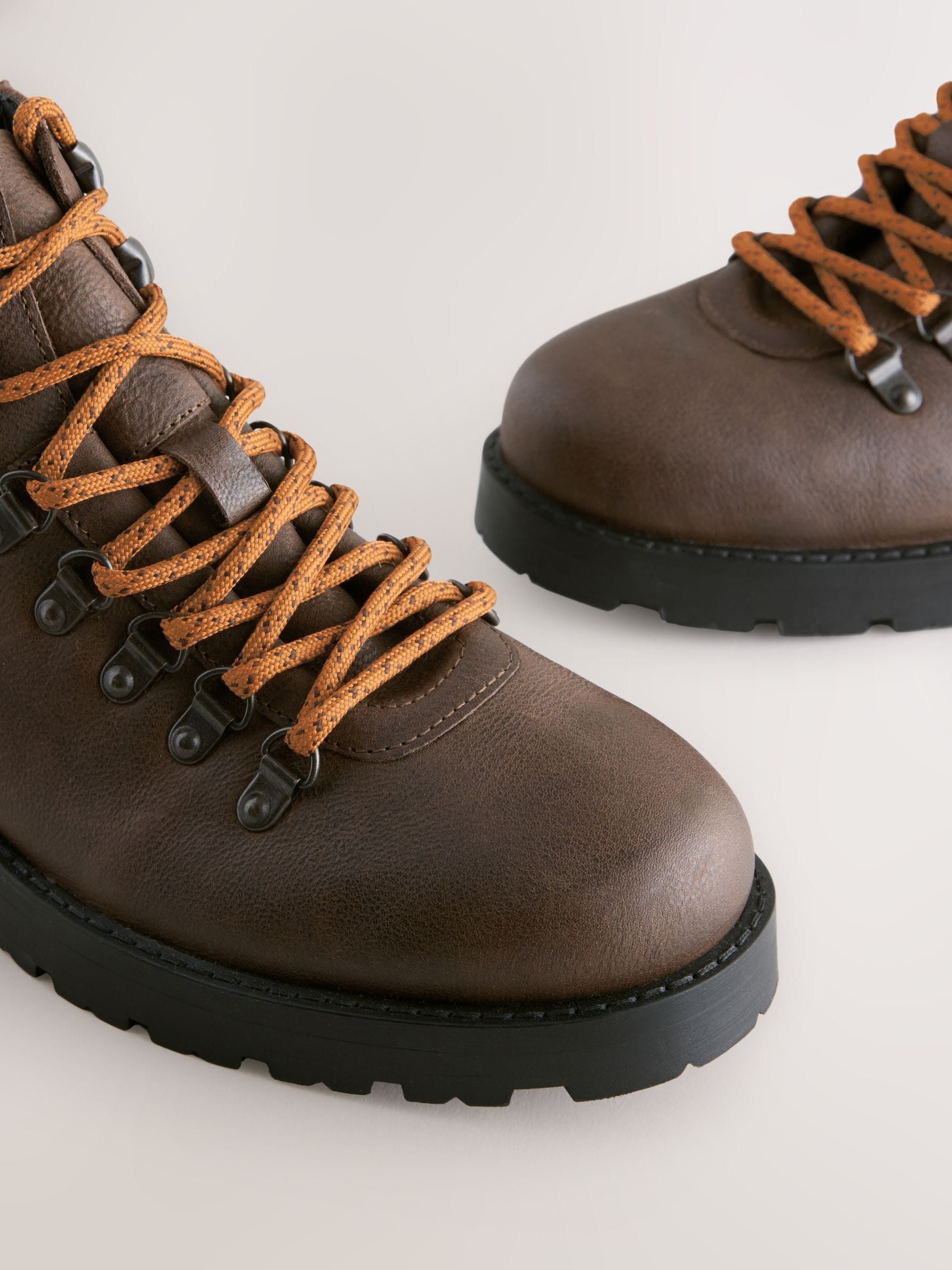 Bruin - Leren wandelschoenen