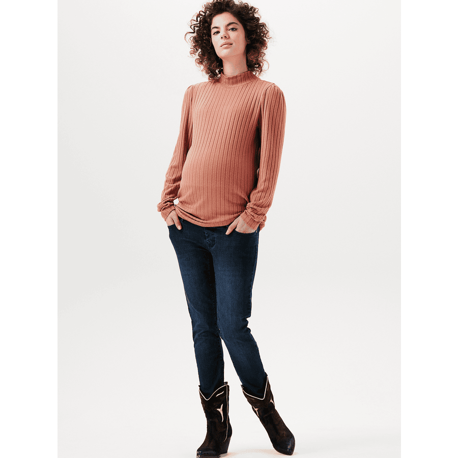 SUPERMOM Langarmshirt Casey Copper Brown