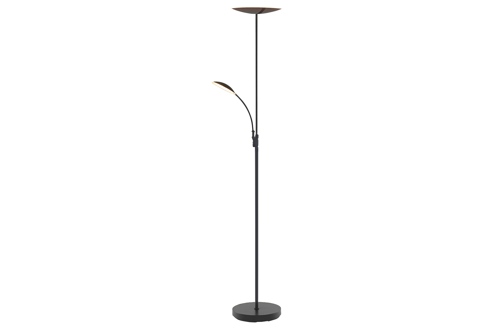 Ottama uplight gulvlampe Sort med 2 dimmere