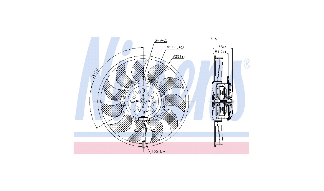 Ventilator, motorkøling