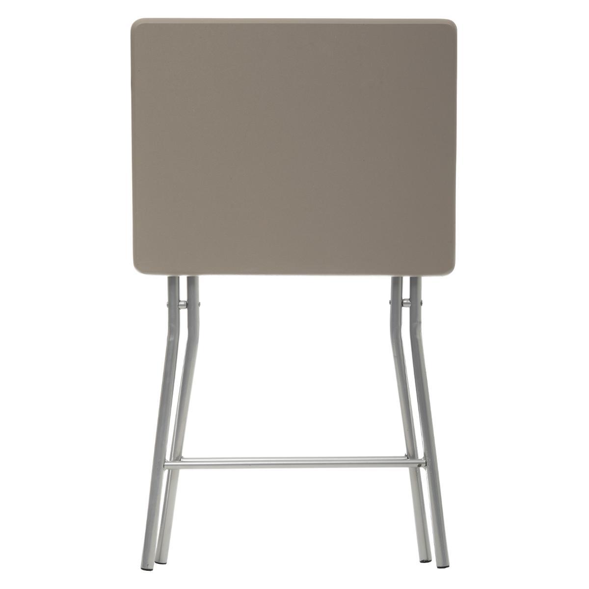 TABLE PLIANTE 48X38CM TAUPE H.64CM