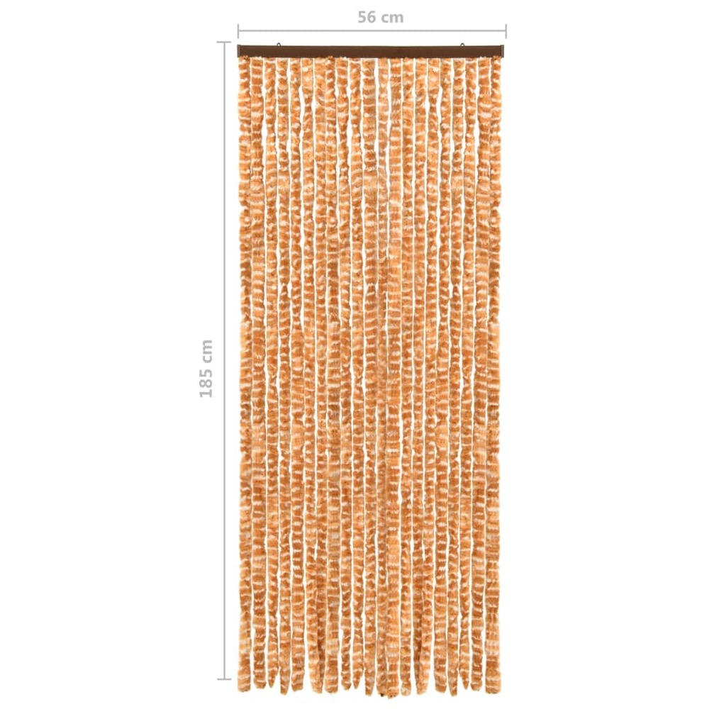 Moustiquaire ocre et blanc 56x185 cm chenille