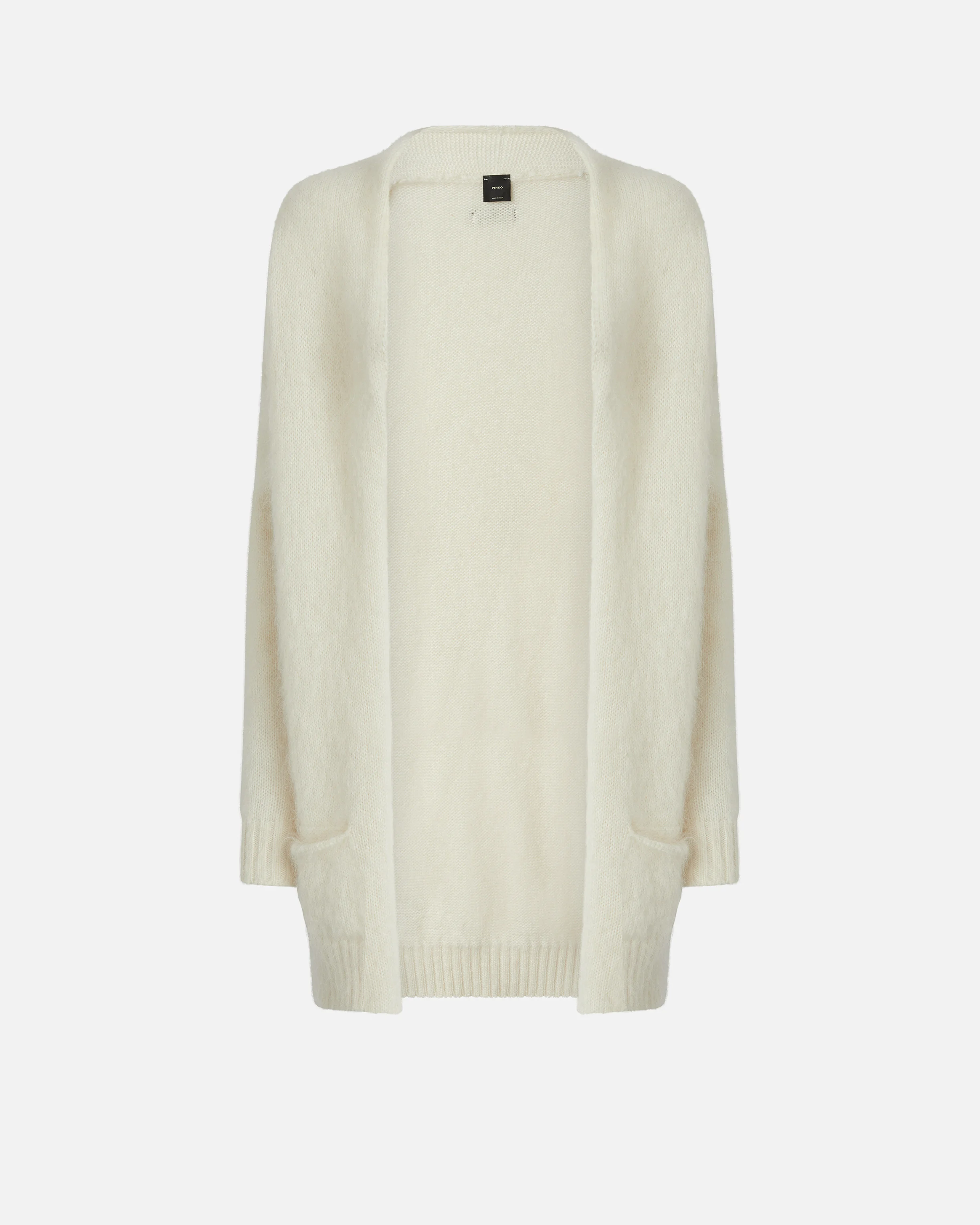 Cardigan doux et mohair avec poches | Blanc
