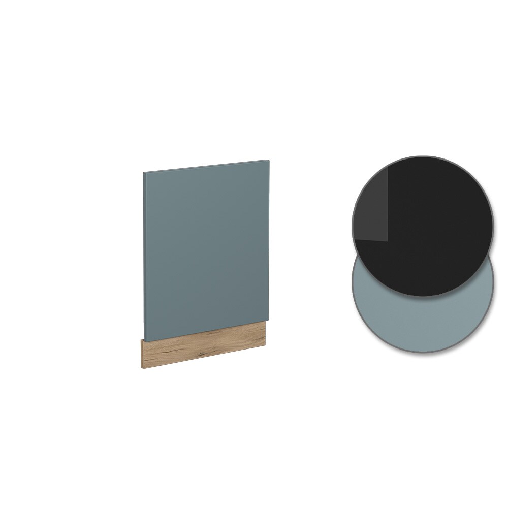 Vicco Geschirrspülerblende Küchenmöbel R-Line Solid Eiche Blau Grau 45 cm modern