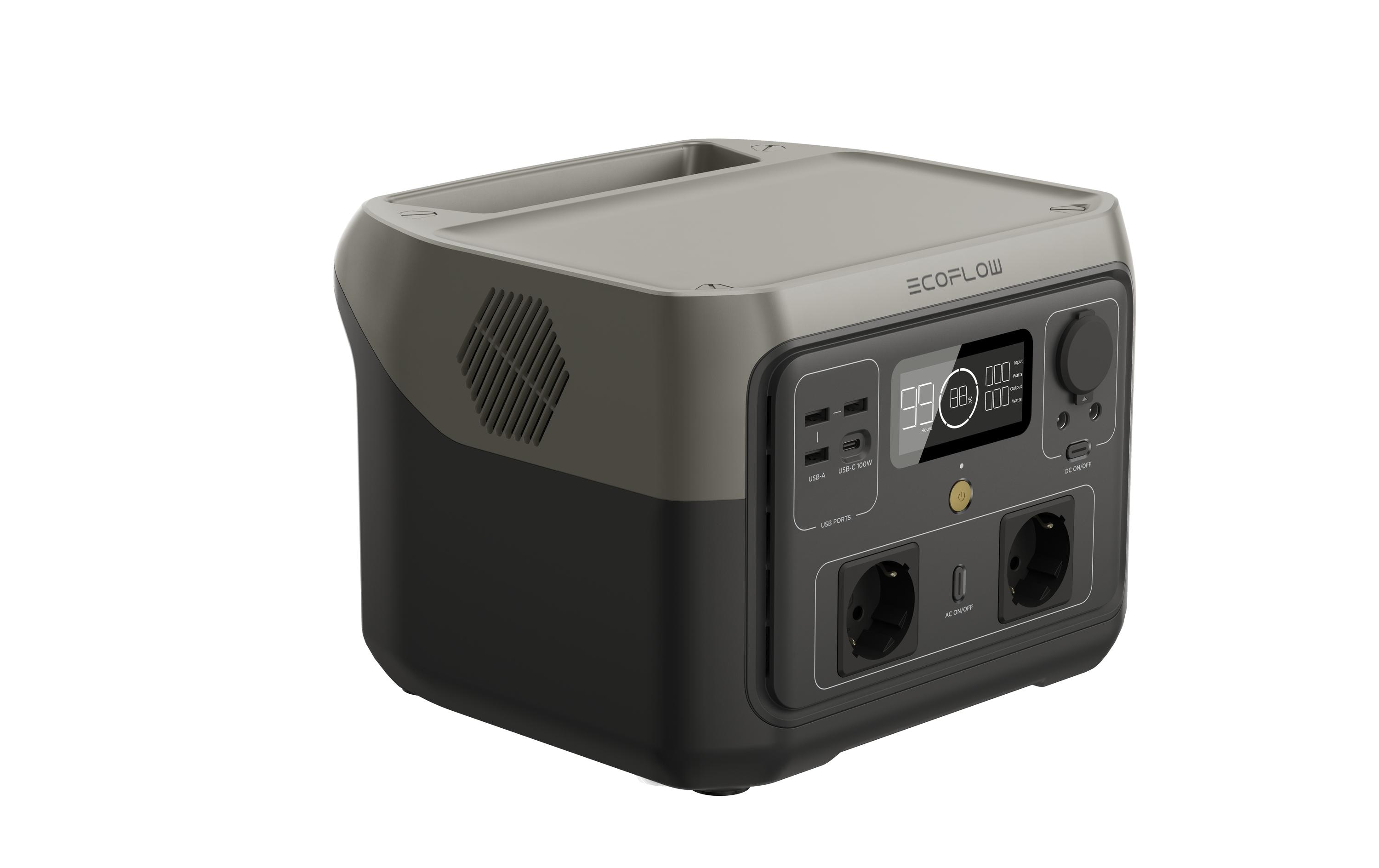 Power Station RIVER 2 Max 512 Wh<br>Tragbare Power Station mit 230 V AC Steckdose