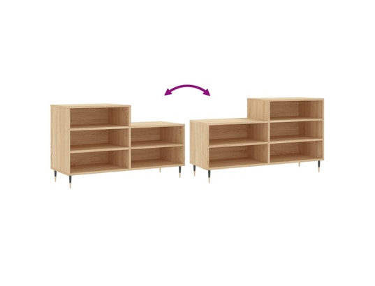 VIDAXL - Armoire à chaussures chêne sonoma 102x36x60cm bois d'ingénie...
