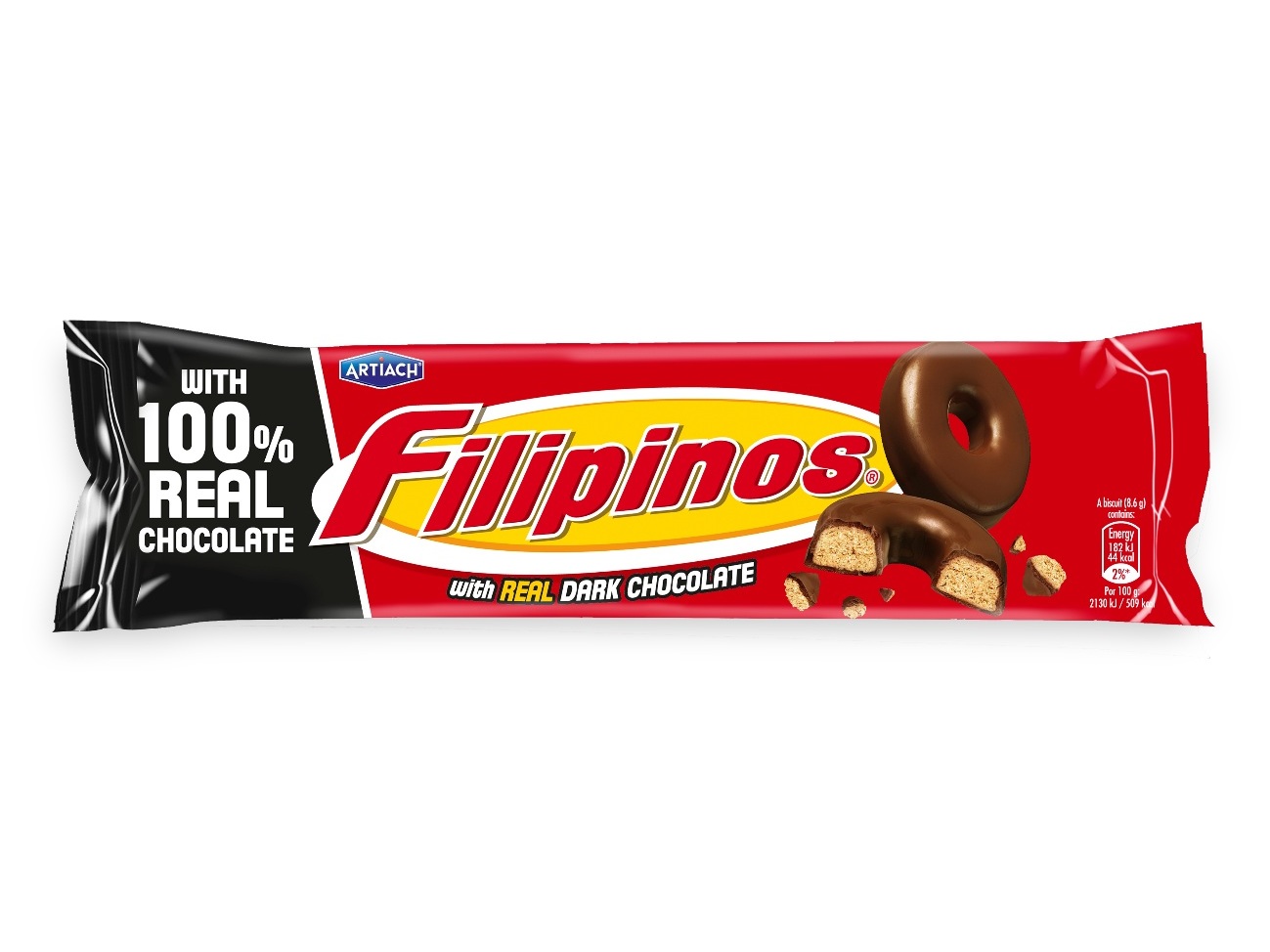BOLACHA FILIPINOS ARTIACH CHOCOLATE NEGRO 120G