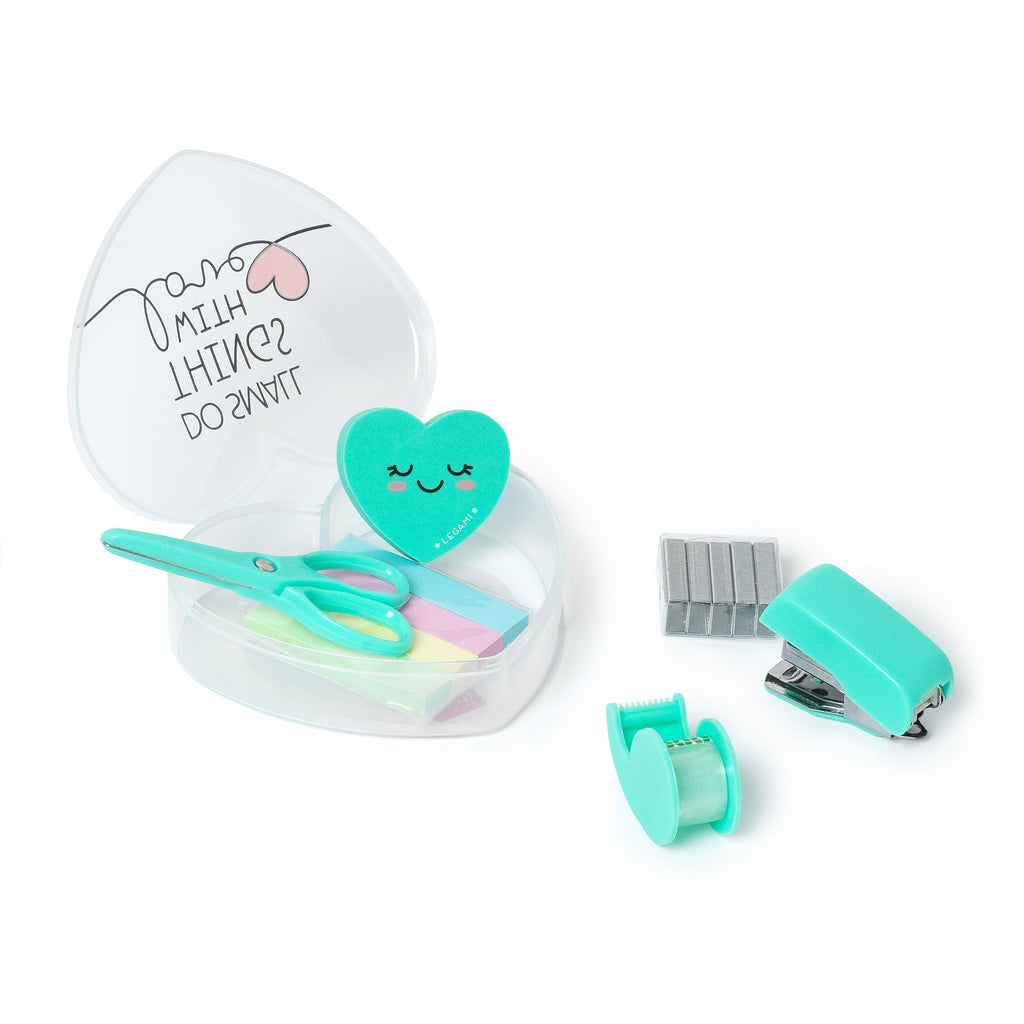 Conjunto Papelaria Mini - Coração