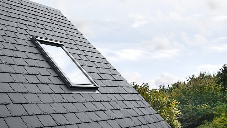 Raccord fenêtre de toit simple sur ardoises Velux EDL CK02 gris