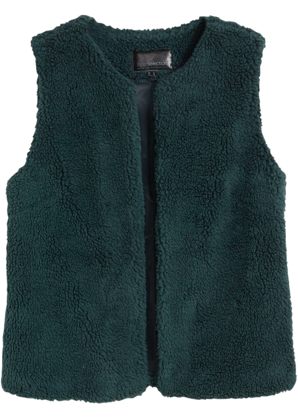 Gilet sans manches en maille peluche
