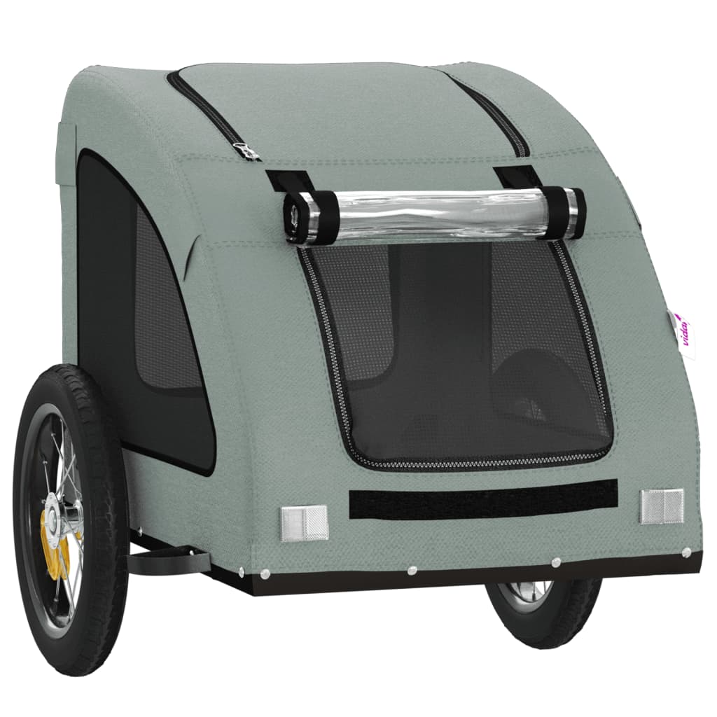Remorque de vélo pour animaux de compagnie gris