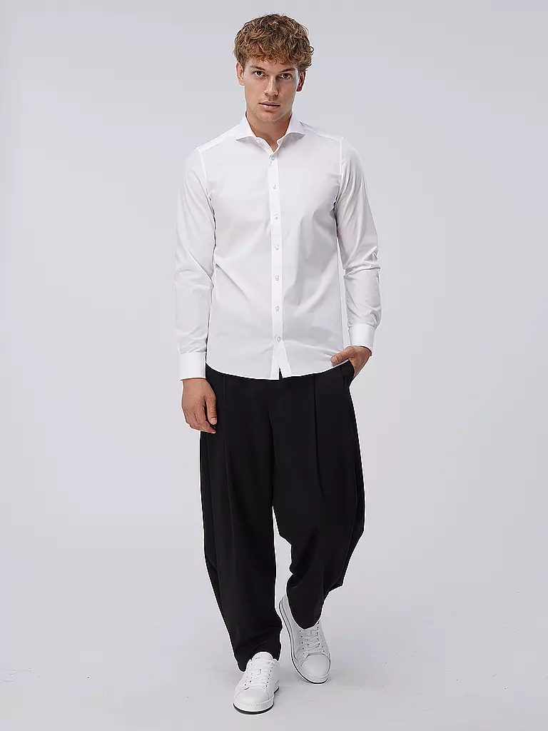 OLYMP LEVEL FIVE Hemd Body Fit weiss
