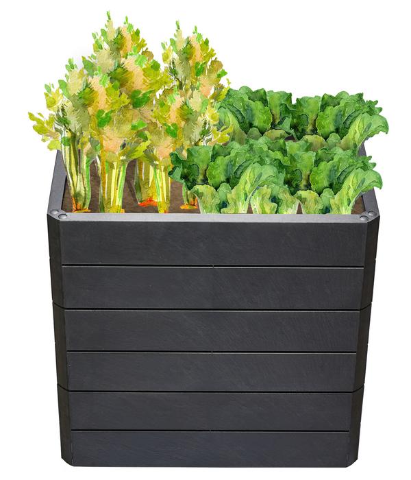 Garantia Kunststoff-Hochbeet Ergo Quadro Stone
