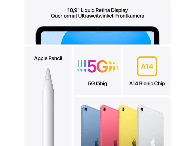 Apple 10.9-inch iPad Wi-Fi   Cellular - 10. generation - tablet - 64 GB - 10.9