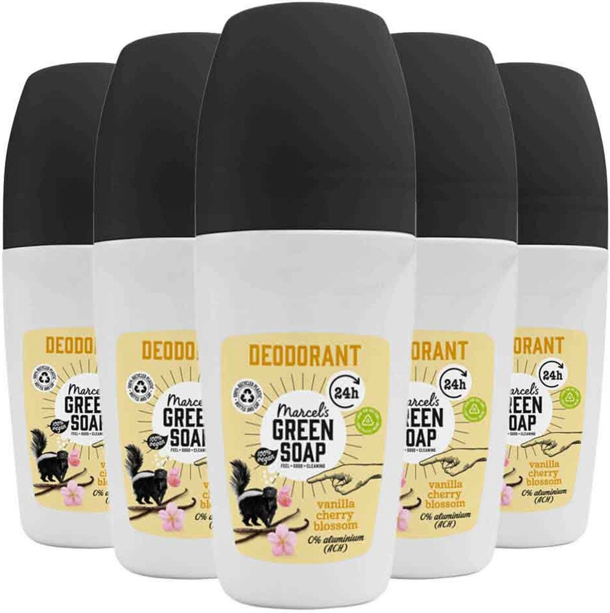 5x Marcel’s Green Soap Deoroller Vanilla Cherryblossom (50 ml)
