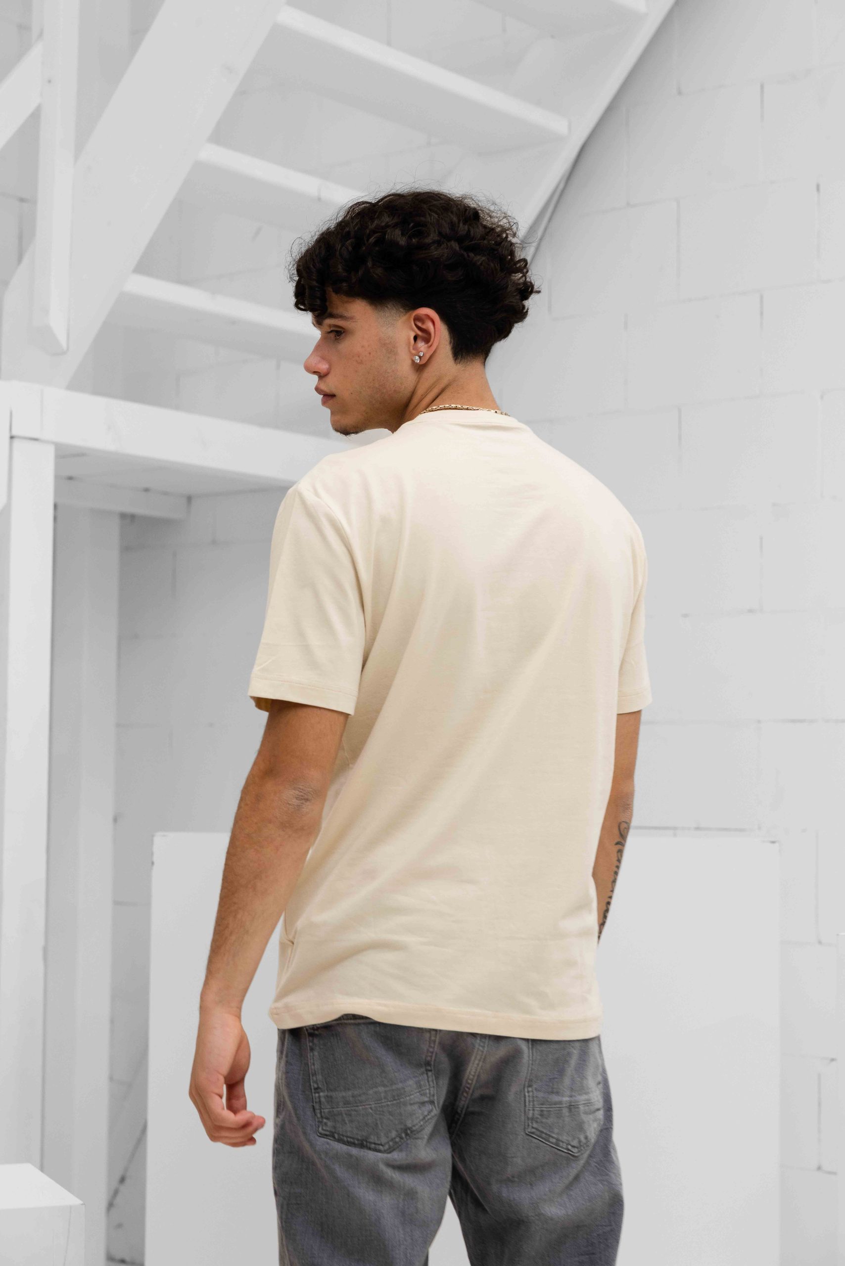 EA7 Emporio Armani 7M001308 T-Shirt Heren Beige