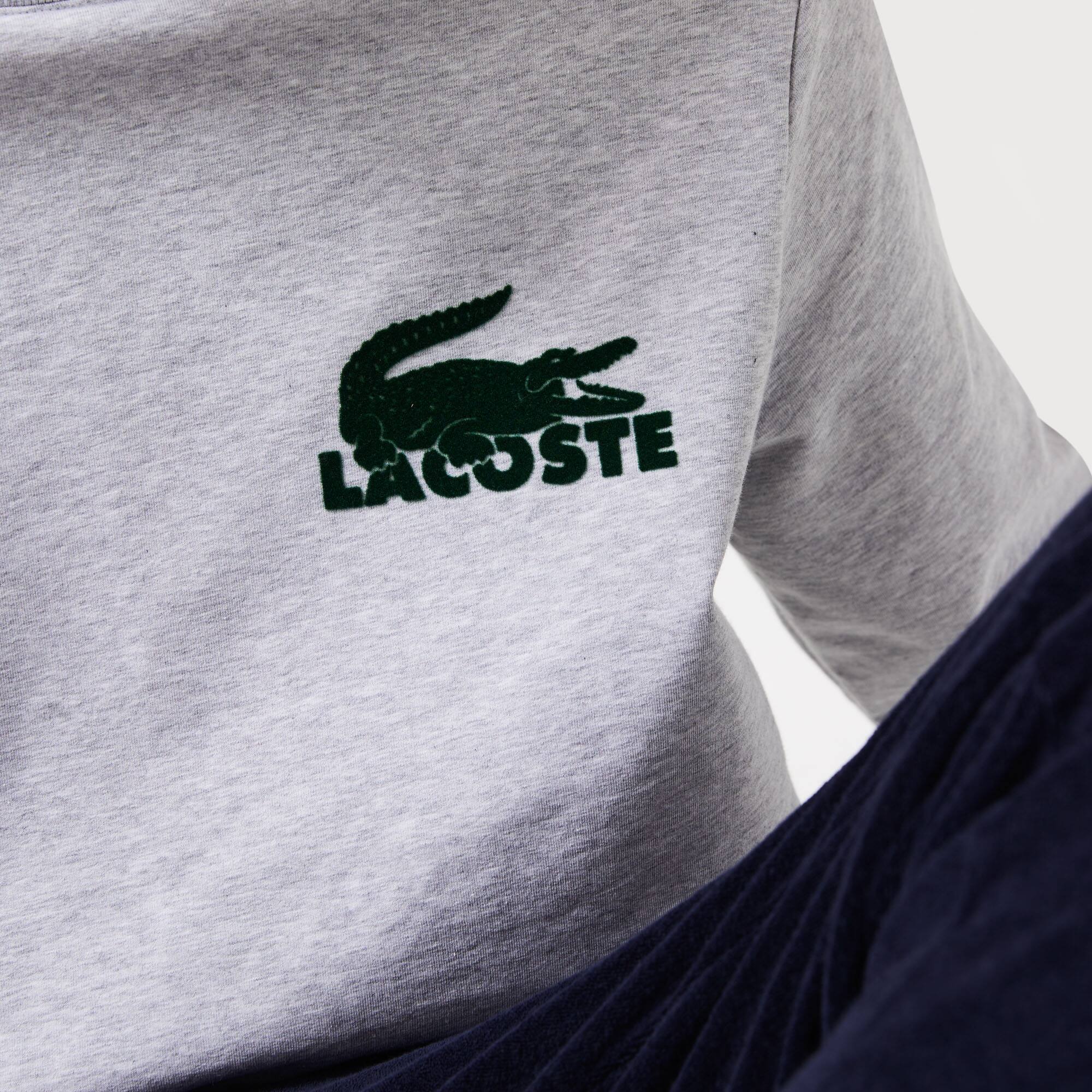 Herren-Sweatshirt aus Baumwoll-Fleece Loungewear - Grau - Lacoste - Herren