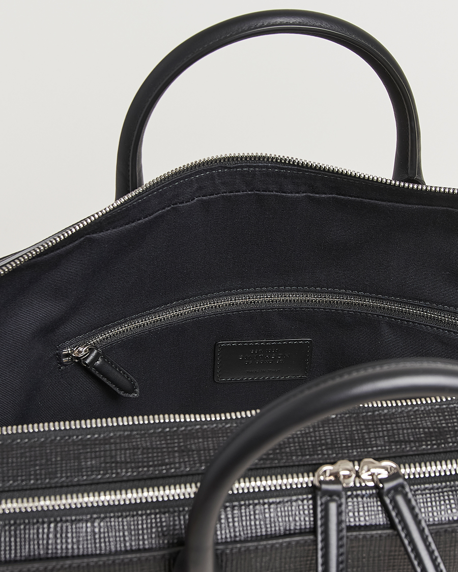 Smythson Panama Large Lightweight Briefcase Black