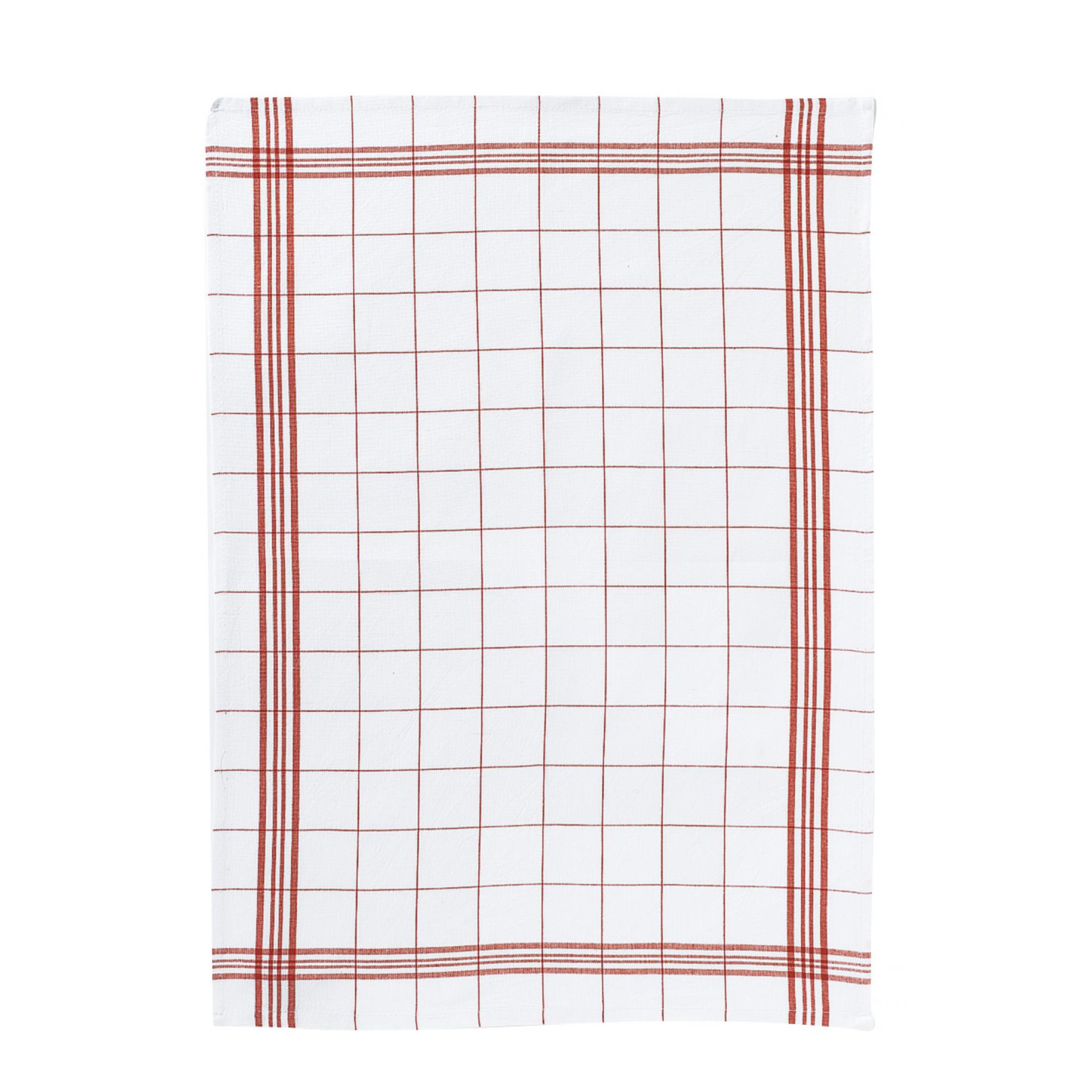 Torchon carreaux rouge 50 x 70 cm