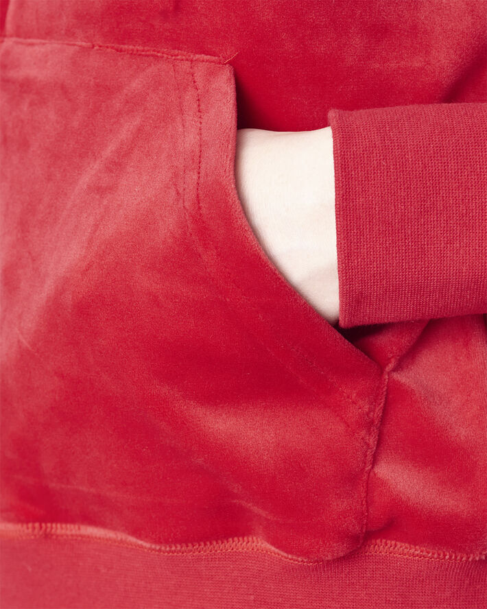 Juicy Couture Robertson Classic Velour Zip Trough Hoodie Astor red